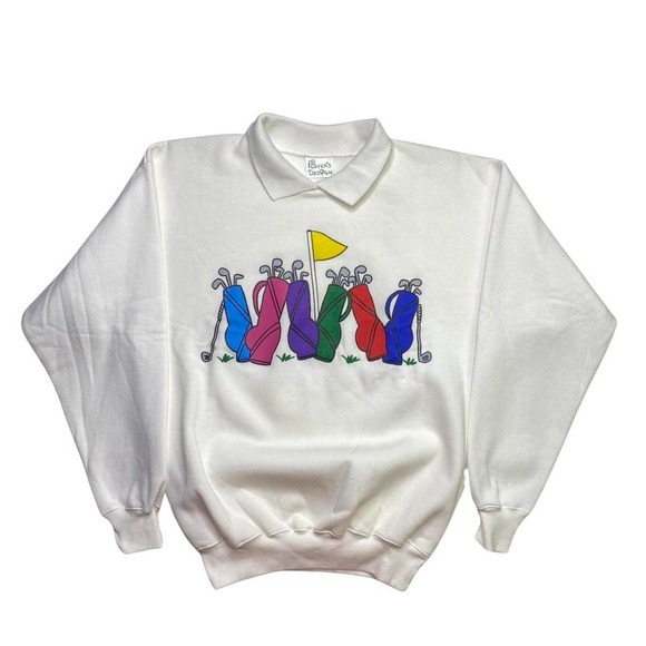 American Vintage Other - Vintage 90s Player's‎ Design golfing golf sweater with collar